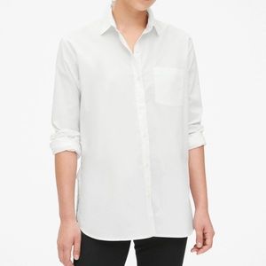 GAP The Boyfriend Shirt, White, S